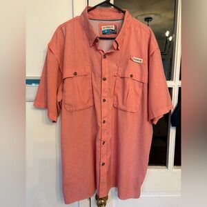 BUNDLE TWO Magellan Outdoors Men's Salmon short & Navy Blue Long Sleeve Sz XL